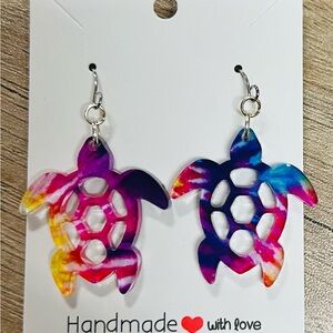 Sea Turtle Earrings - Acrylic